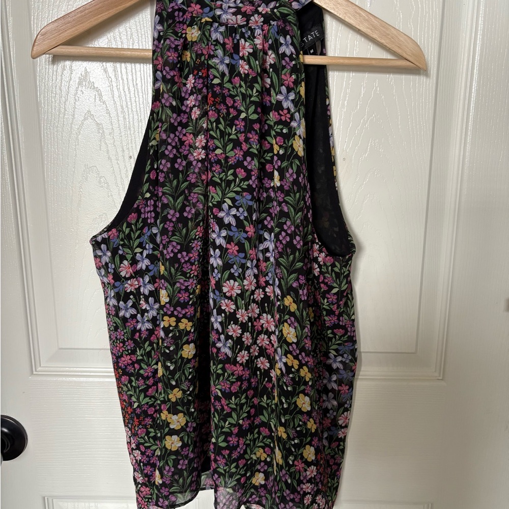 1.State chiffon halter top